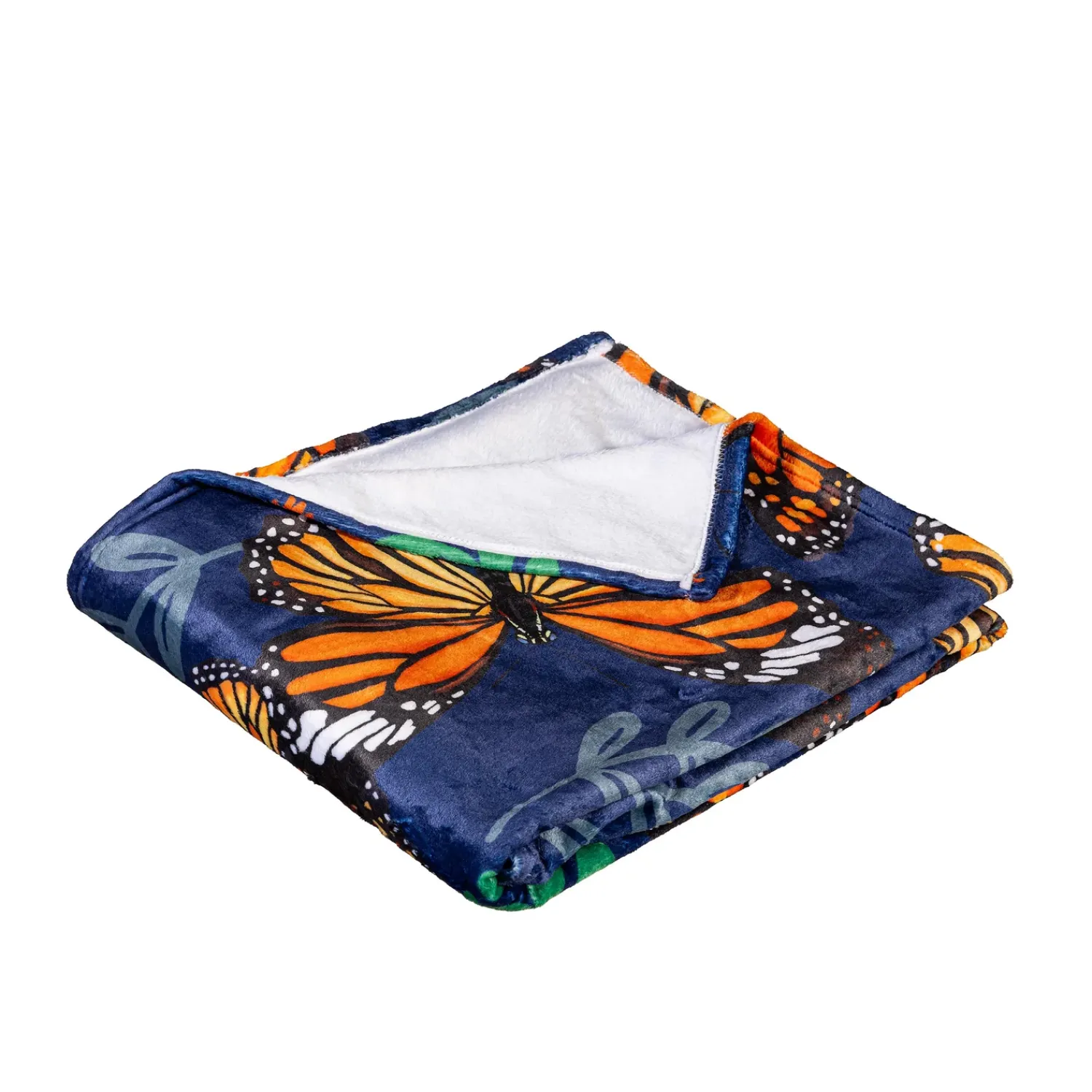 Plow & Hearth Throws & Blankets>Mariposa Melody Butterfly Scatter Plush Blanket, 50" x 60"
