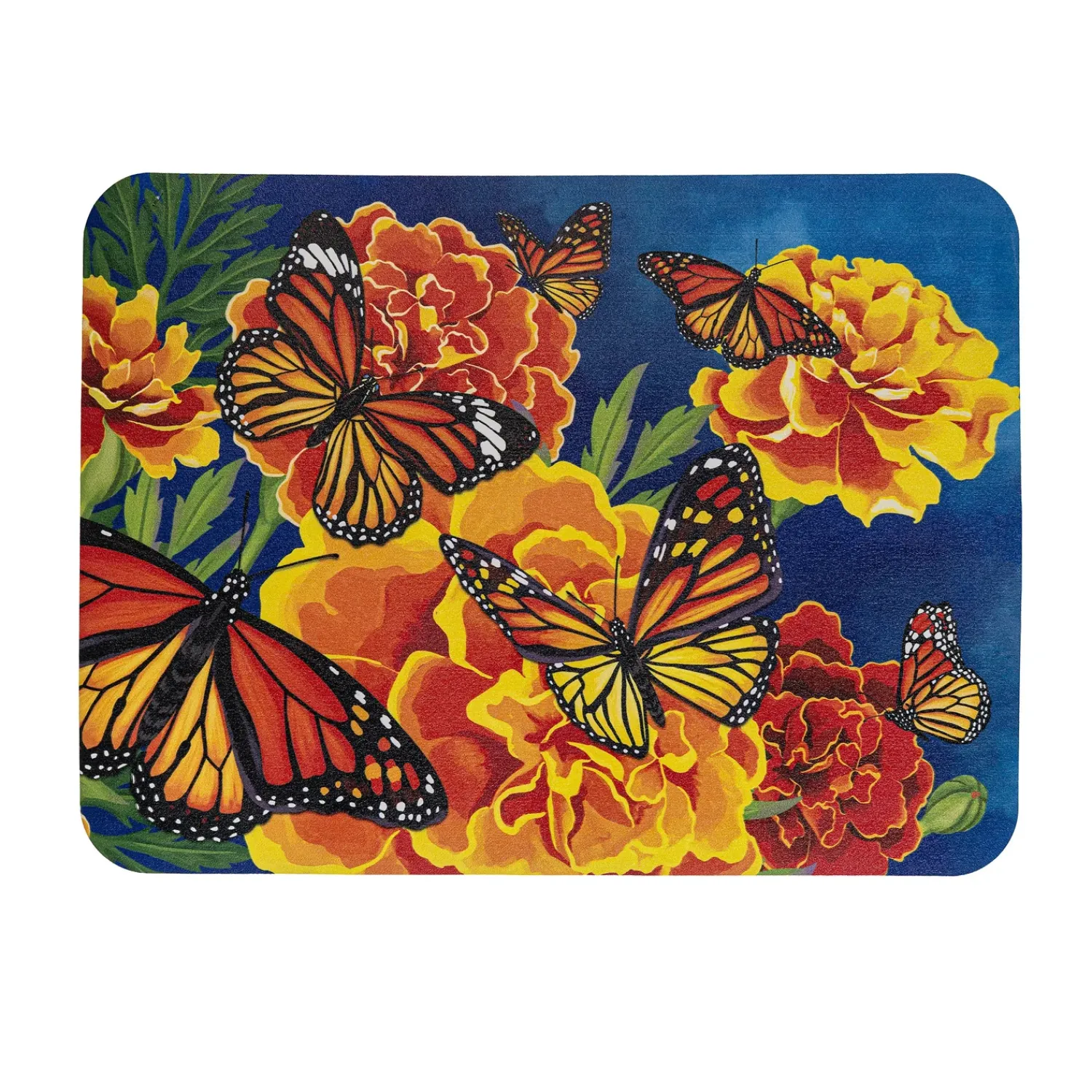 Plow & Hearth Kitchen Linens|Cleaning Supplies>Mariposa Melody Fabric Dish Drying Mat, 20" x 15"