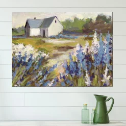 Plow & Hearth Outdoor Wall Art|Wall Art>Meadow Blue Indoor/Outdoor Canvas Wall Art