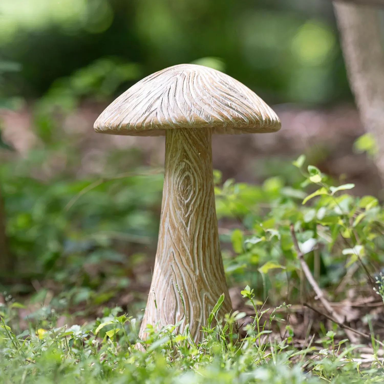 Plow & Hearth Garden Statues>Medium Carved Mushroom Garden Statue
