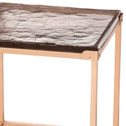 Plow & Hearth Accent Tables>Melissa Cast Glass End Table