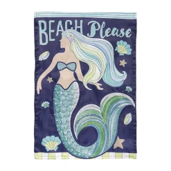 Plow & Hearth Garden Flags>Mermaid Beach Applique Garden Flag