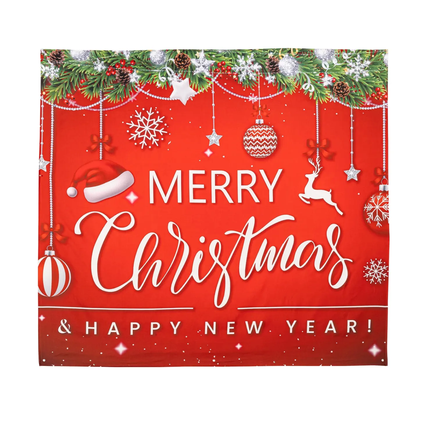Plow & Hearth Bunting & Banners>Merry Christmas & Happy New Year Single Garage Door Cover