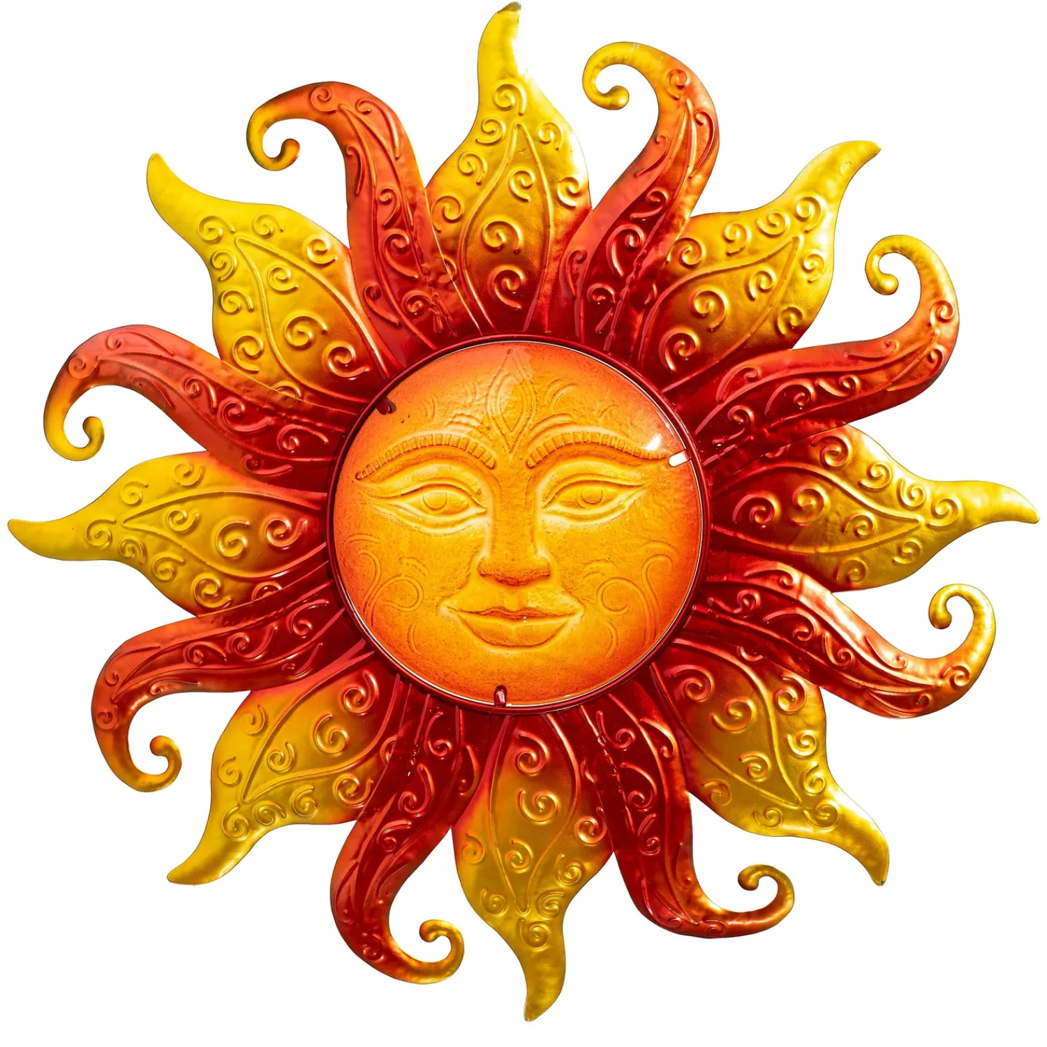 Plow & Hearth Wall Art>Metal & Glass Sun Wall Décor