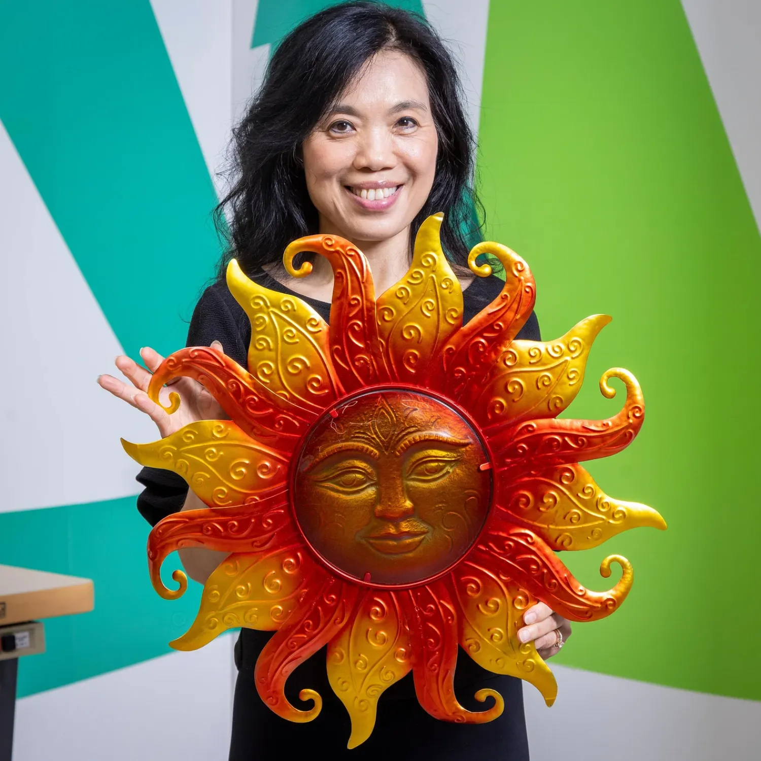 Plow & Hearth Wall Art>Metal & Glass Sun Wall Décor