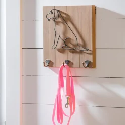 Plow & Hearth Chests & Storage Cabinets|Wall Art>Metal and Wood Pet Wall Hooks