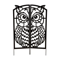 Plow & Hearth Garden Stakes|Arbors & Trellises>Metal Folding Owl Garden Trellis