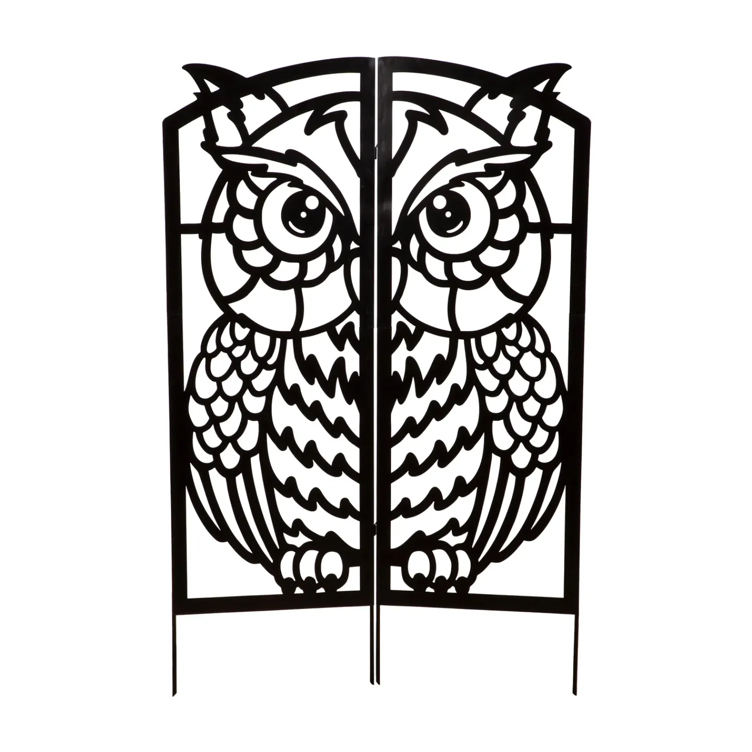 Plow & Hearth Garden Stakes|Arbors & Trellises>Metal Folding Owl Garden Trellis