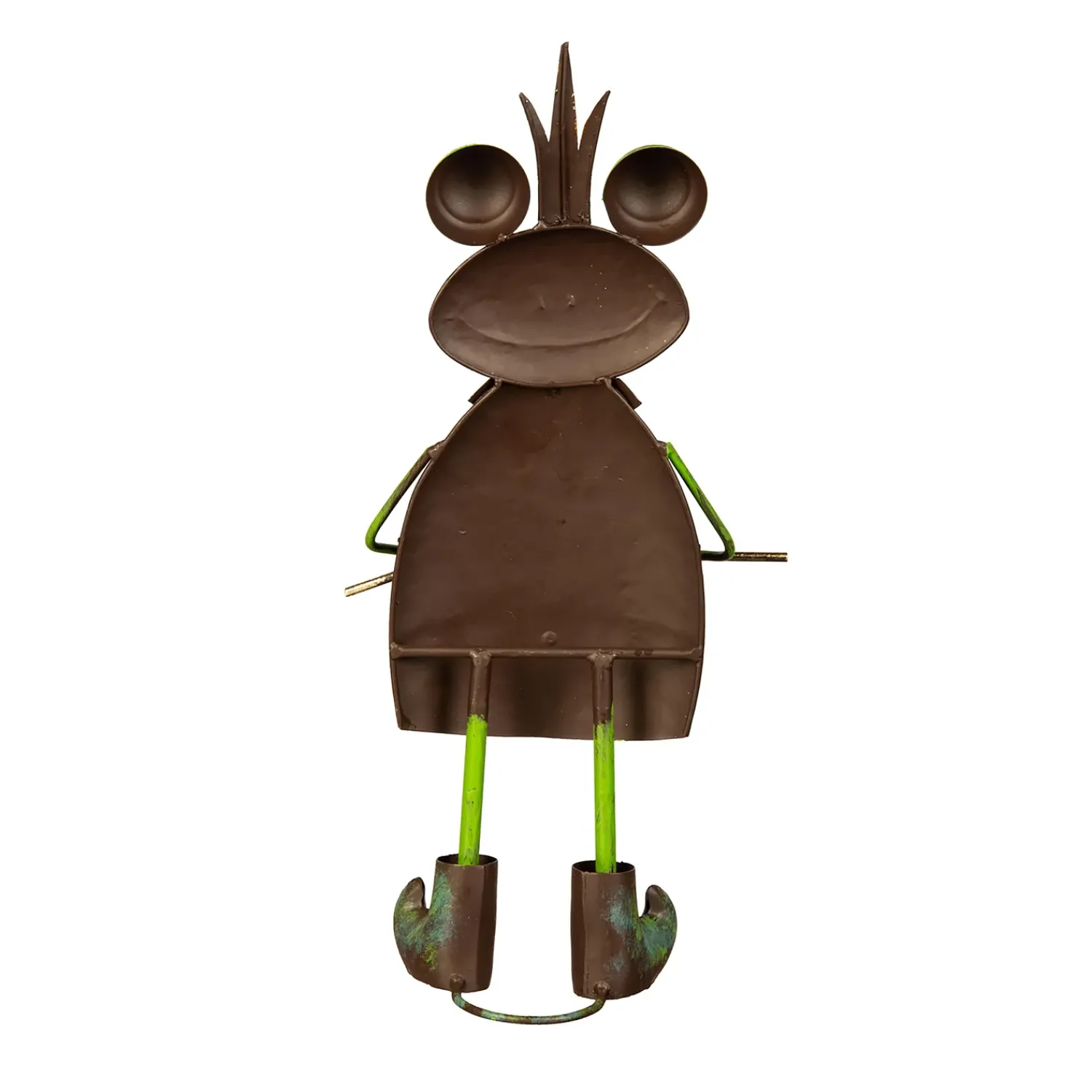 Plow & Hearth Garden Statues>Metal Frog with Drum Garden Statue