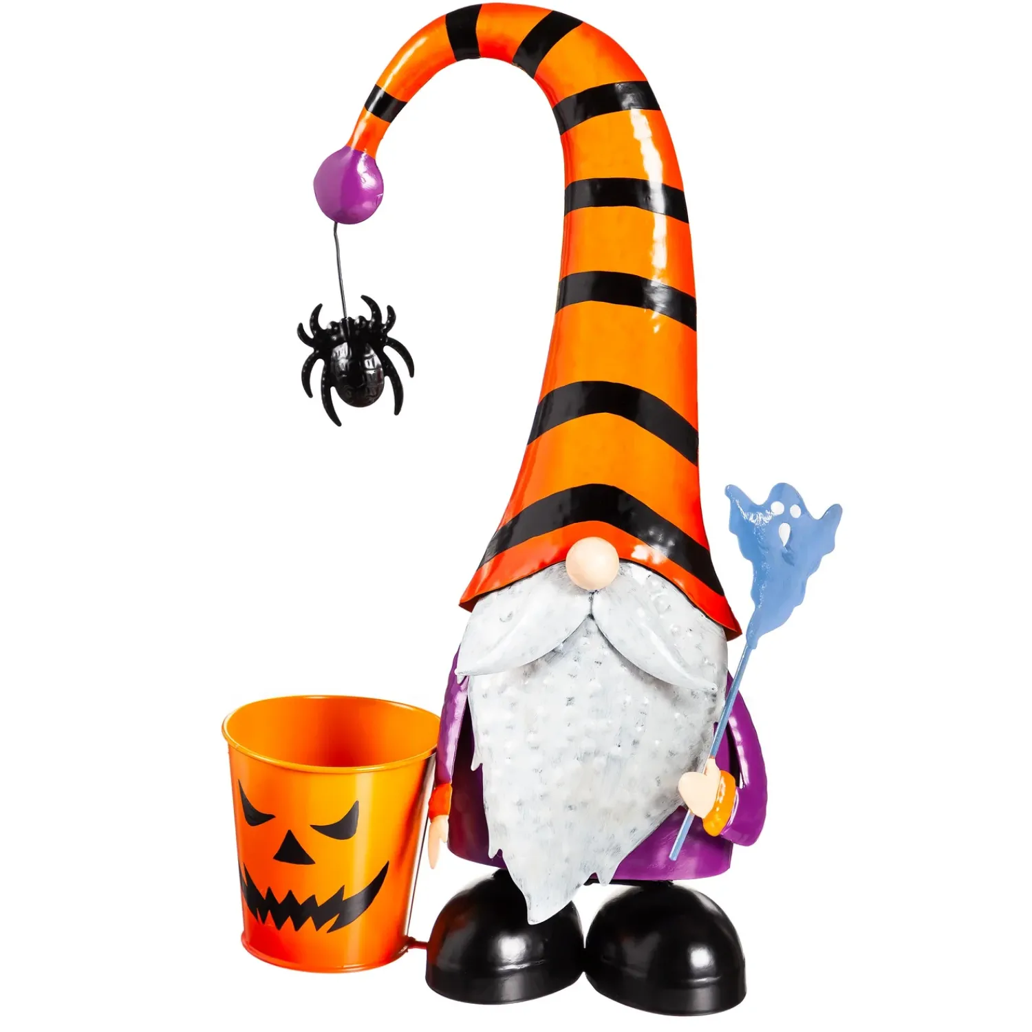 Plow & Hearth Planters & Plant Stands>Metal Halloween Gnome Garden Planter