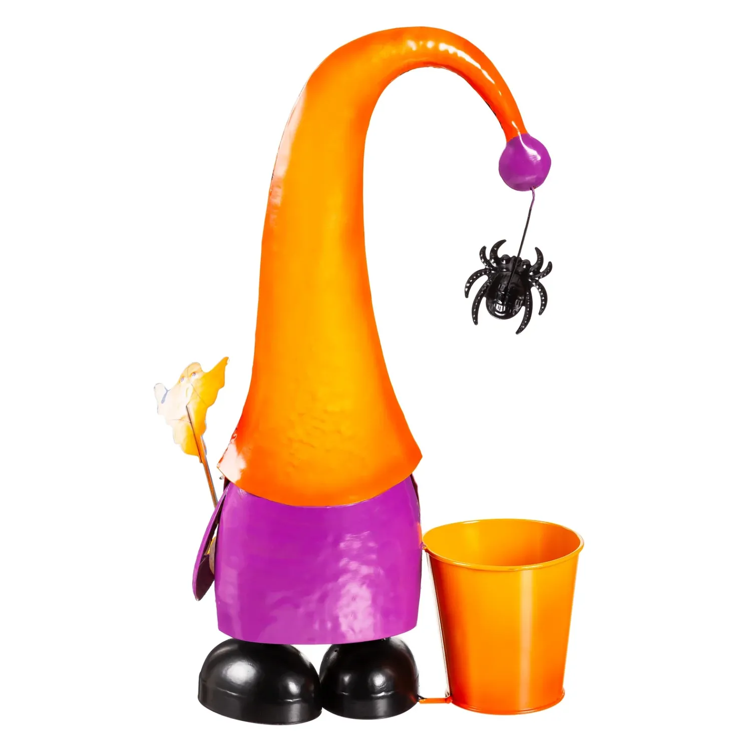 Plow & Hearth Planters & Plant Stands>Metal Halloween Gnome Garden Planter