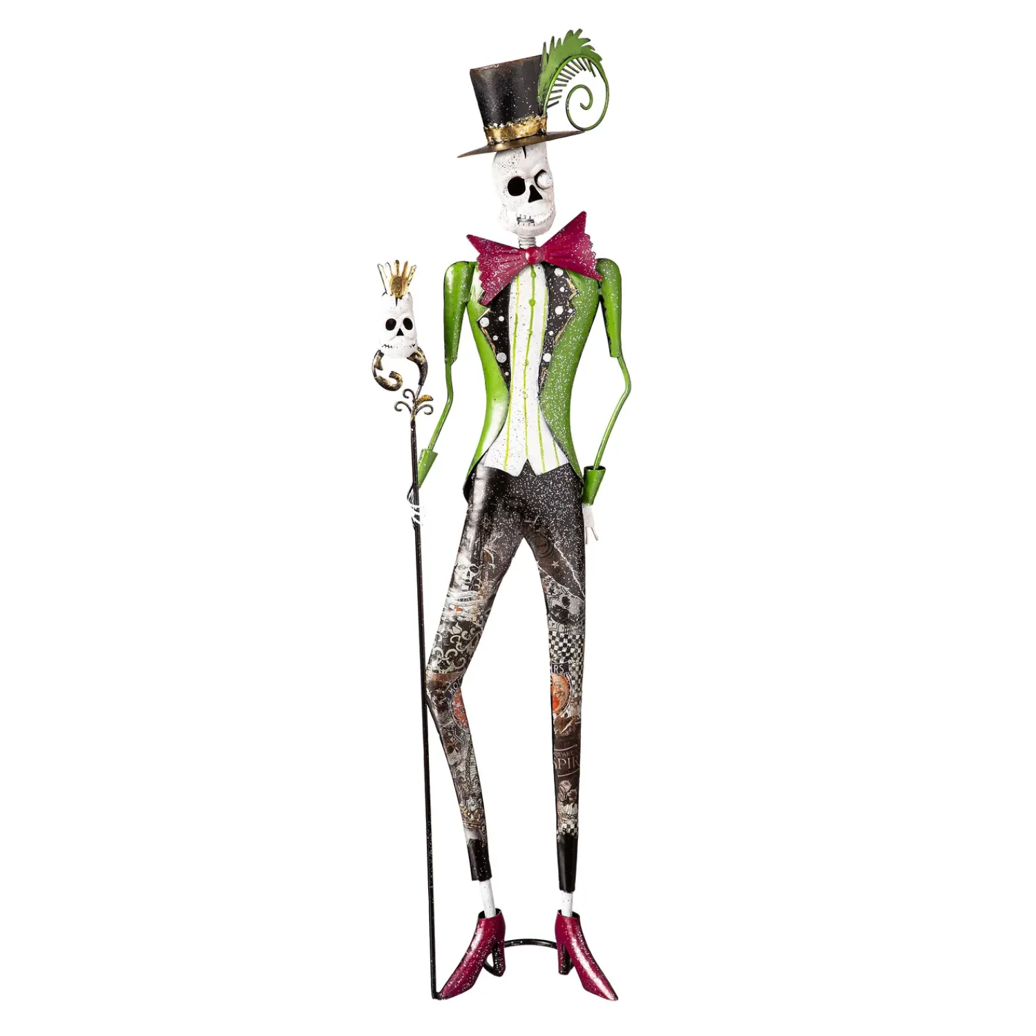 Plow & Hearth Garden Statues>Metal Halloween Skeleton Statues, Set of 2