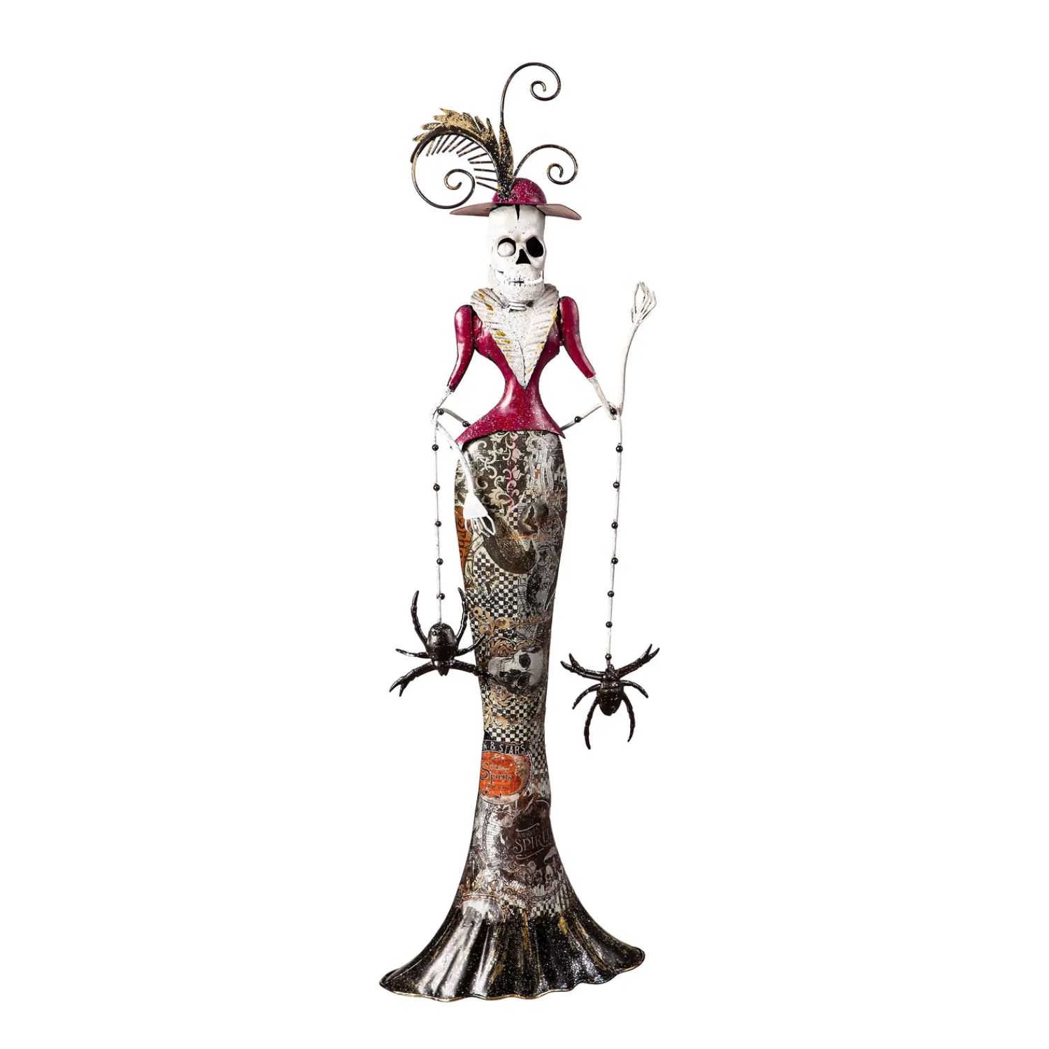 Plow & Hearth Garden Statues>Metal Halloween Skeleton Statues, Set of 2