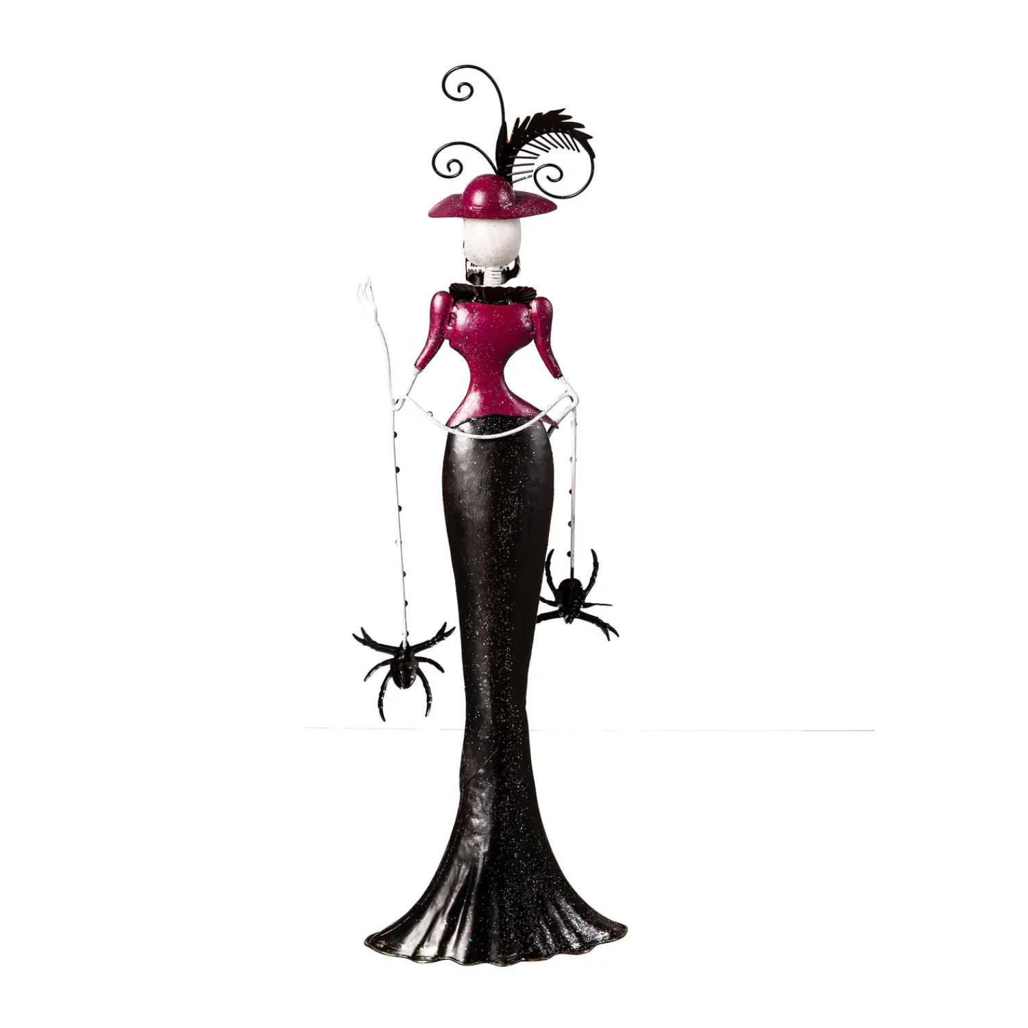 Plow & Hearth Garden Statues>Metal Halloween Skeleton Statues, Set of 2