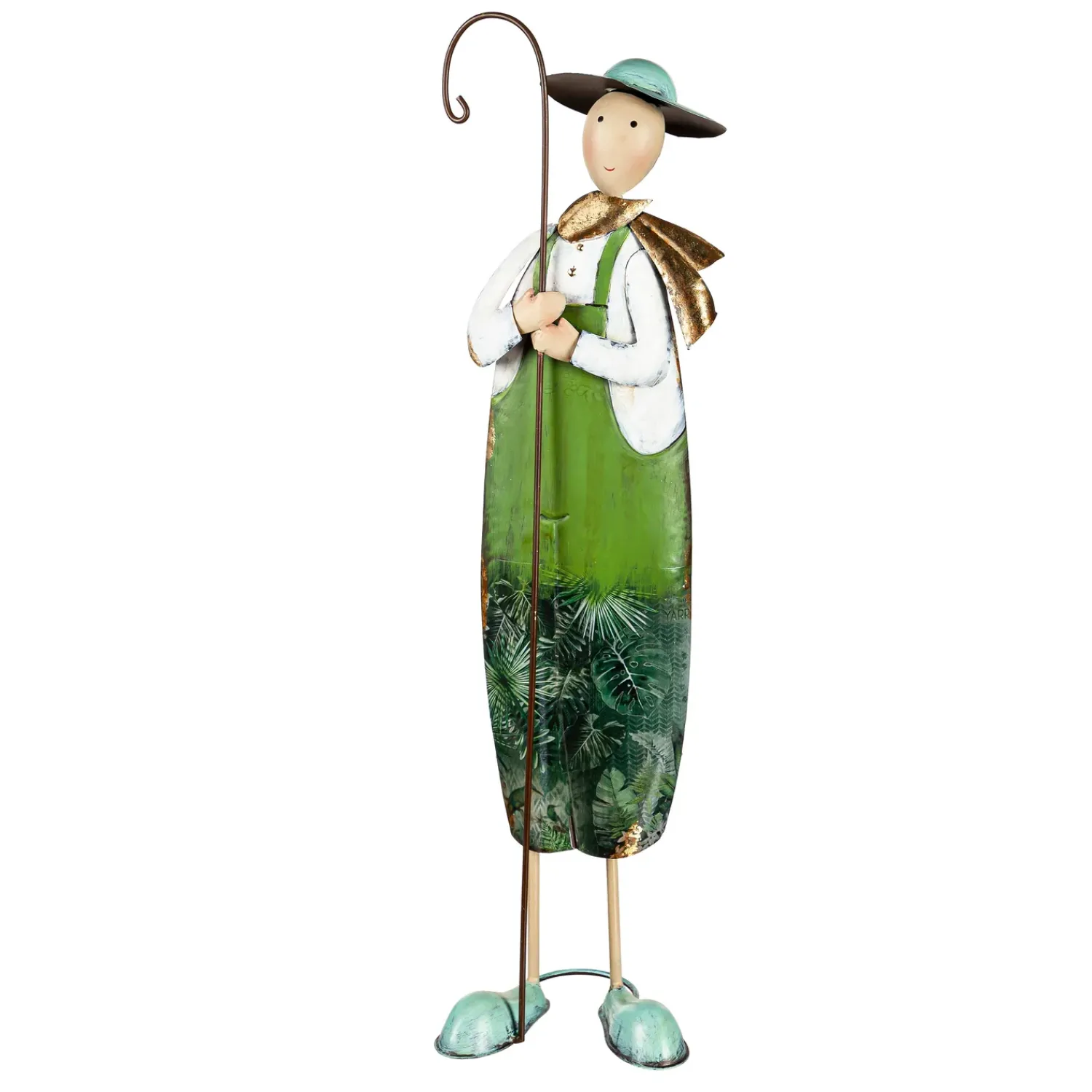 Plow & Hearth Garden Statues>Metal Lantern Farmer Statue