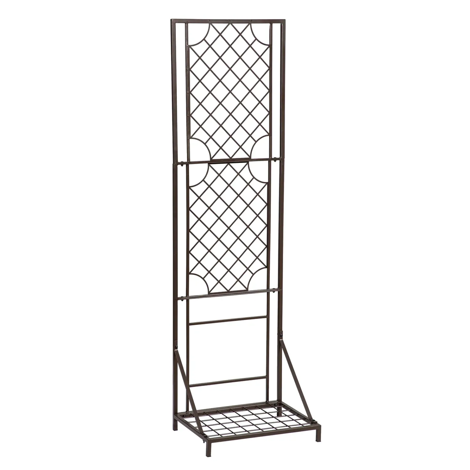 Plow & Hearth Arbors & Trellises>Metal Lattice Trellis with Planter Stand