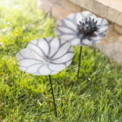 Plow & Hearth Garden Stakes>Metal Lily Pad Garden Stakes, Set of 2