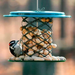 Plow & Hearth Bird Feeders>Metal Mesh Whole Peanut in Shell Bird Feeder