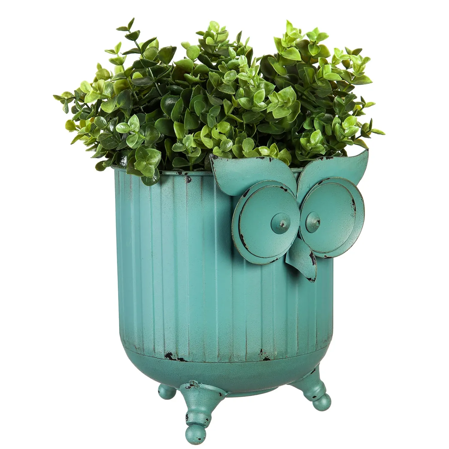Plow & Hearth Planters & Plant Stands>Metal Owl Planter Set of 2
