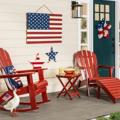 Plow & Hearth Garden Statues>Metal Patriotic Goose Statue with American Flag and Top Hat