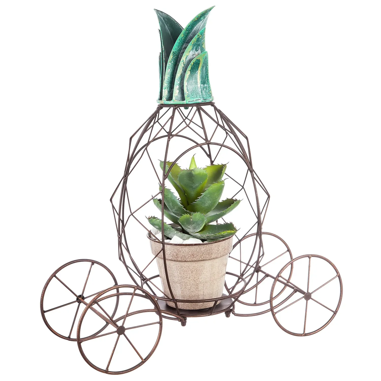 Plow & Hearth Planters & Plant Stands>Metal Pineapple Planter