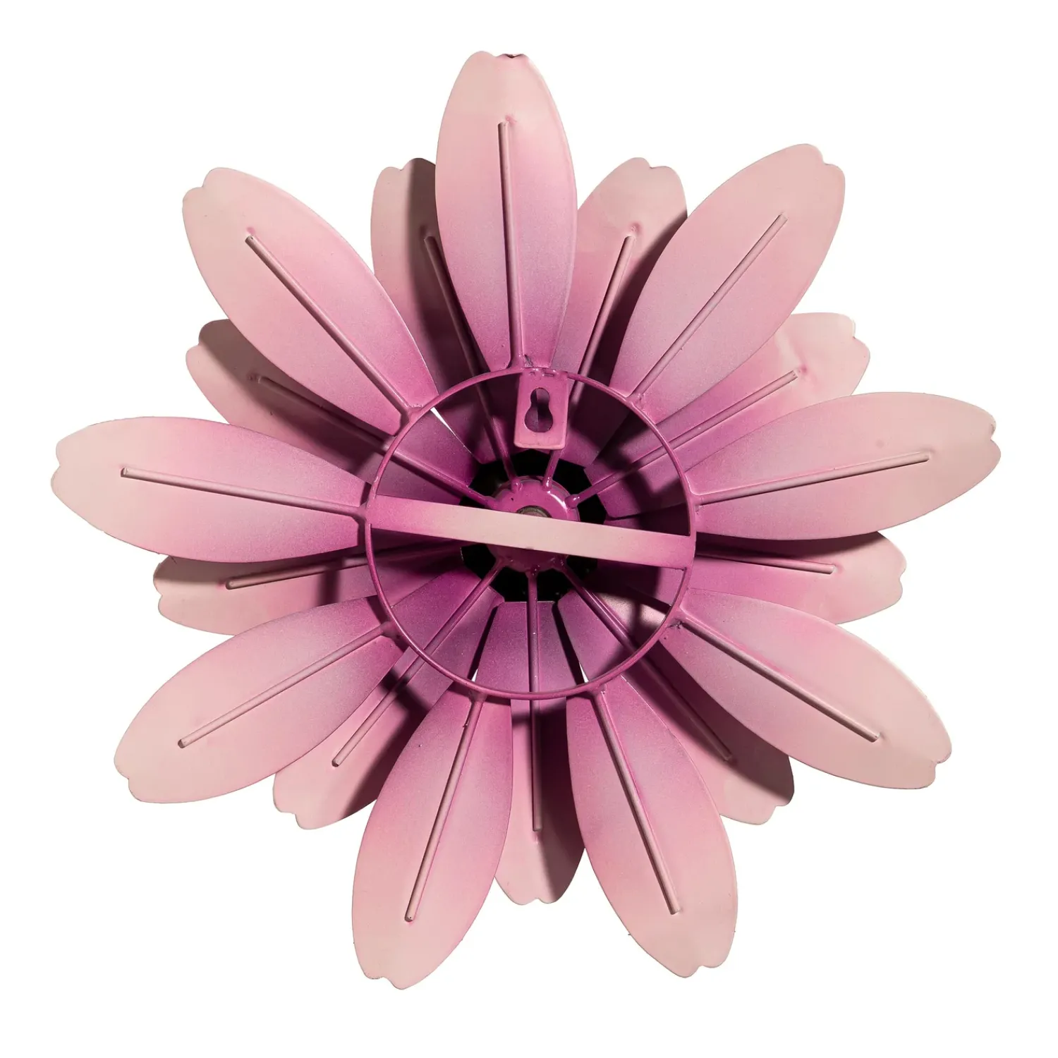 Plow & Hearth Wind Spinners>Metal Pink Sunflower Wall Spinner, 13"