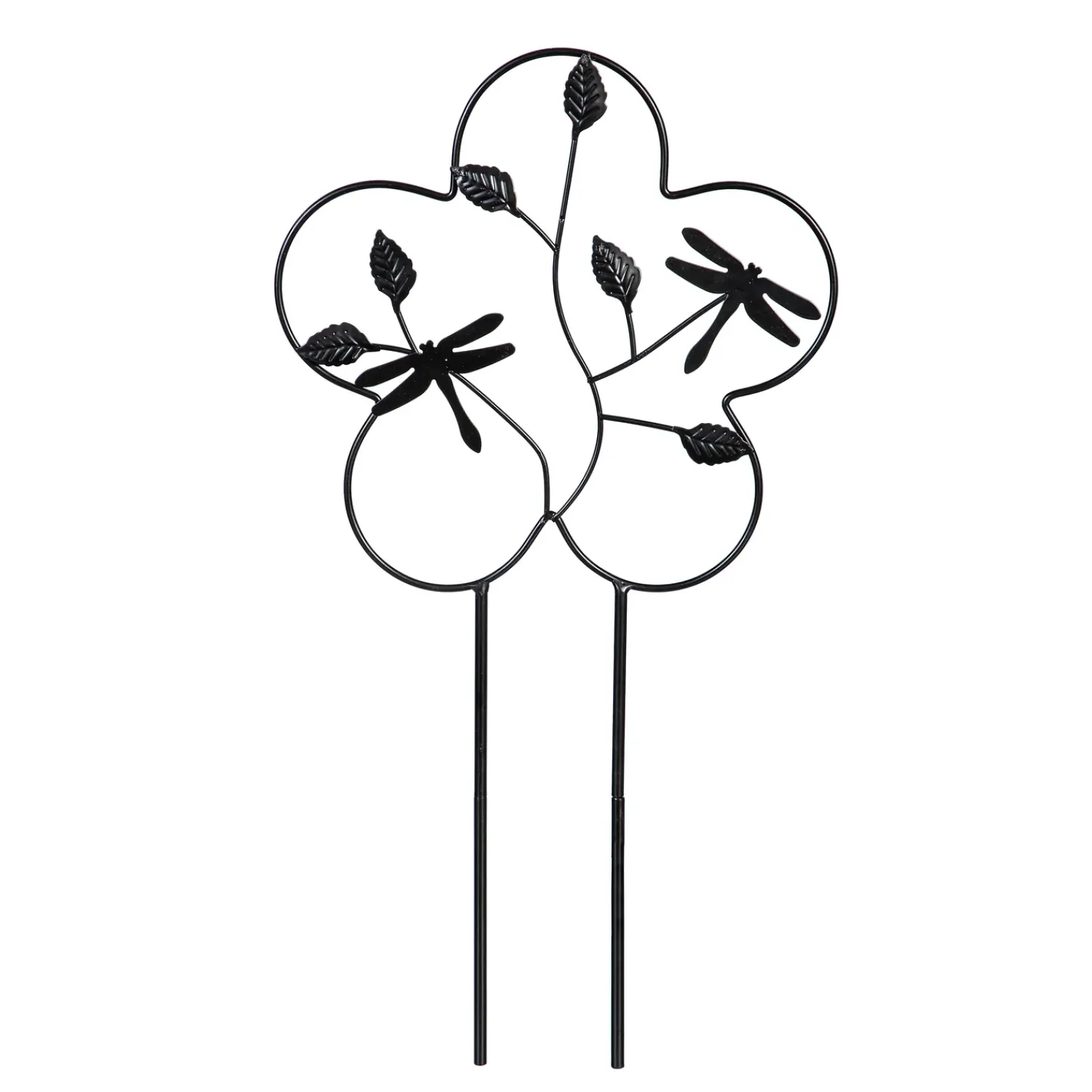 Plow & Hearth Arbors & Trellises>Metal Potted Trellis, Butterfly and Dragonfly