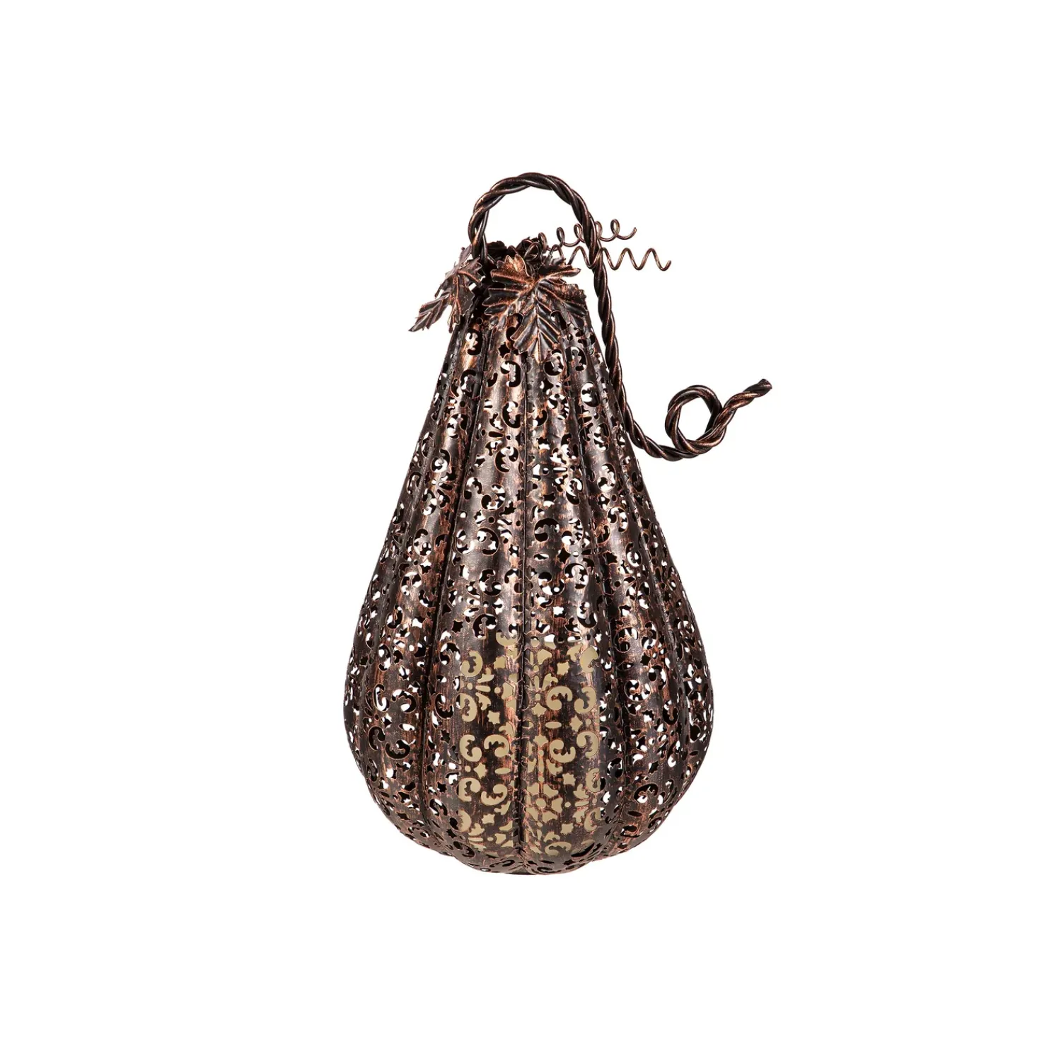 Plow & Hearth Candles & Lanterns>Metal Pumpkin Lantern, Small