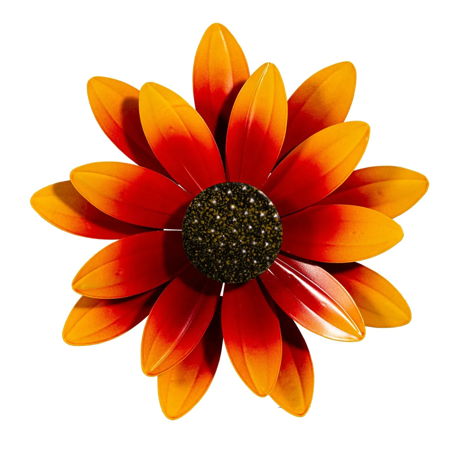 Plow & Hearth Wind Spinners>Metal Red Sunflower Wall Spinner, 13"