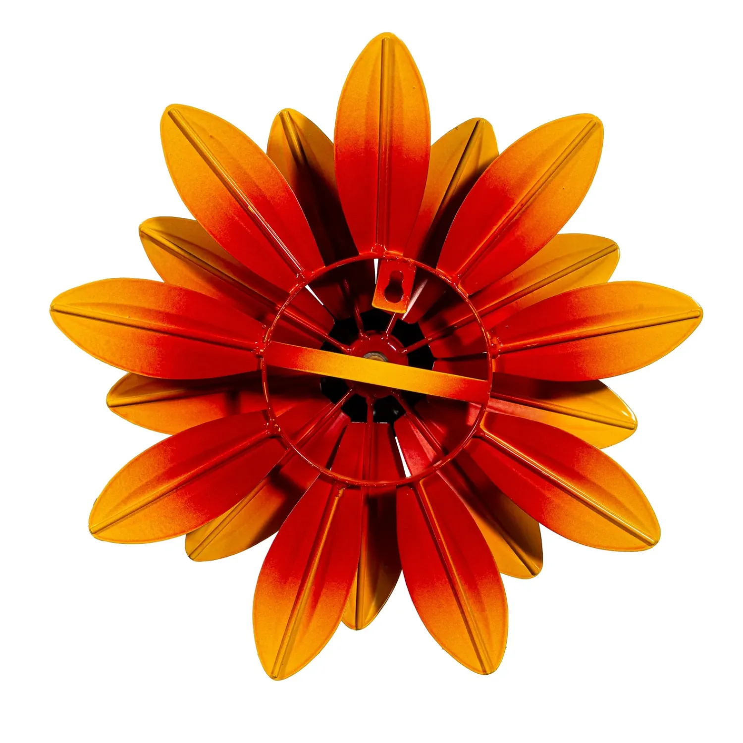 Plow & Hearth Wind Spinners>Metal Red Sunflower Wall Spinner, 13"