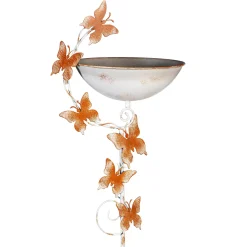 Plow & Hearth Birdbaths>Metal Staked Butterfly Bird Bath