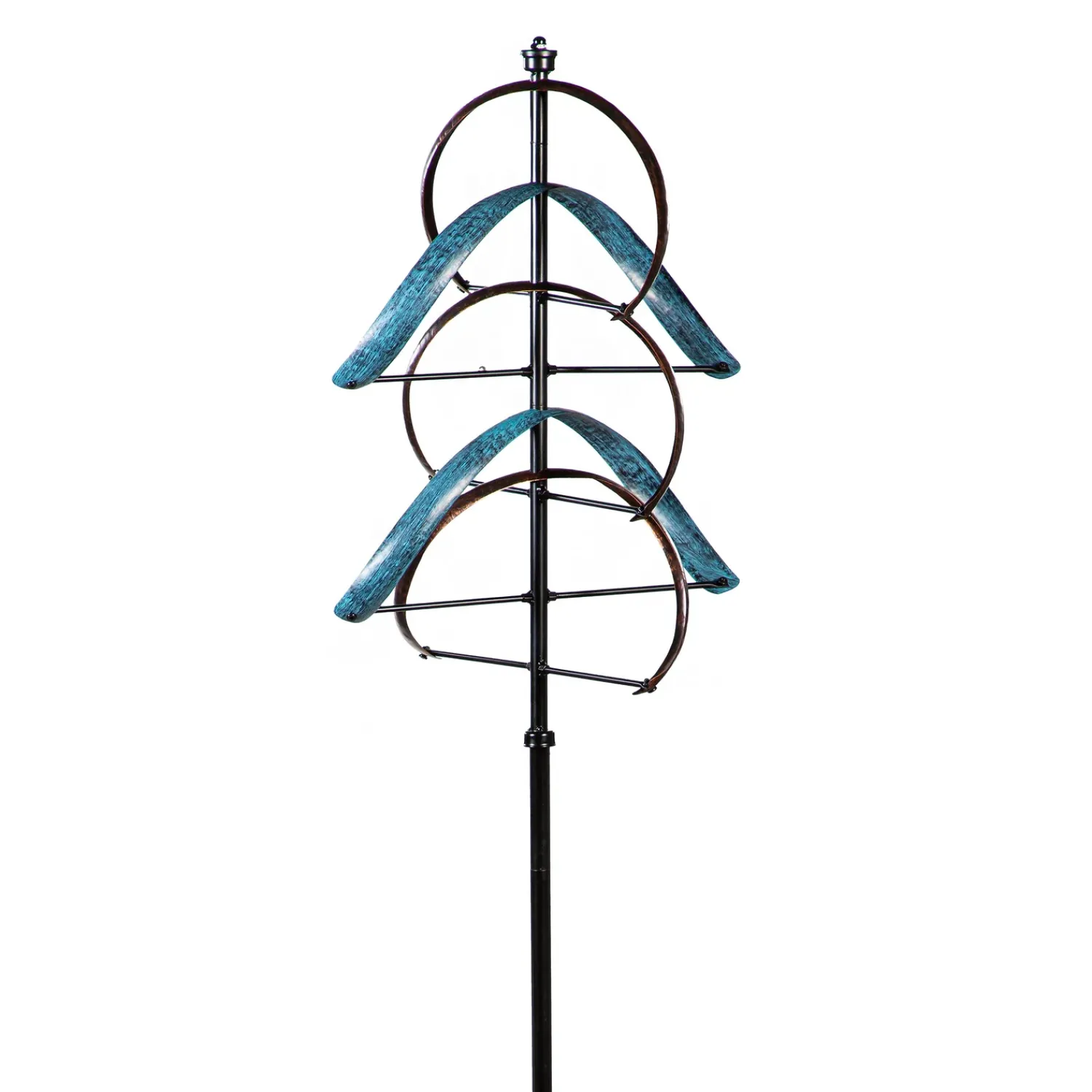 Plow & Hearth Wind Spinners>Metal Wind Spinner, Towering Semicircle, 80"H