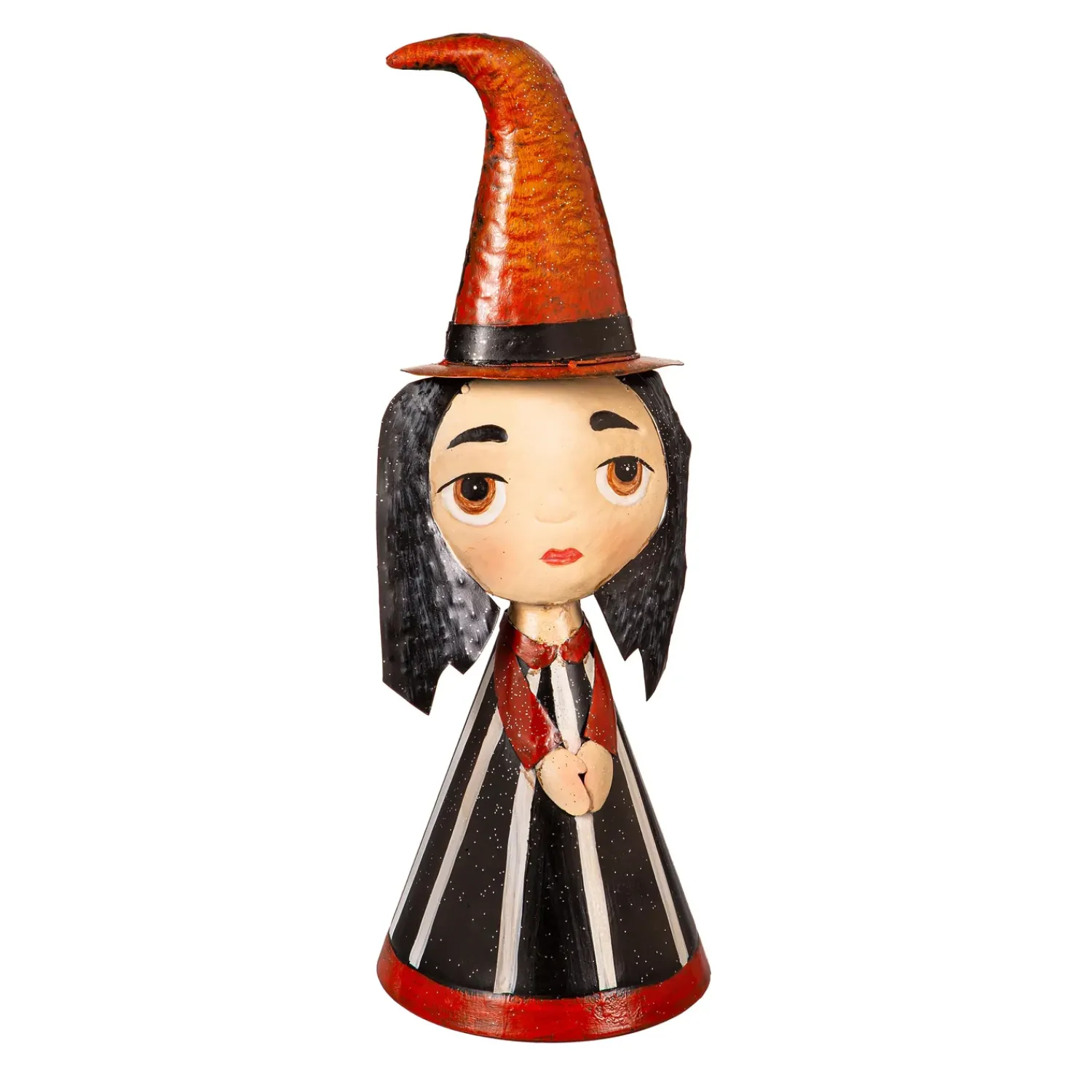 Plow & Hearth Garden Statues>Metal Witch Statue with Orange Hat