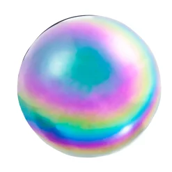 Plow & Hearth Gazing Balls>Metallic Wonder Stainless Steel Gazing Ball, Multi-Color Rainbow