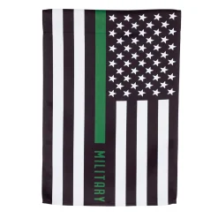 Plow & Hearth Garden Flags>Military Thin Green Line Garden Suede Flag