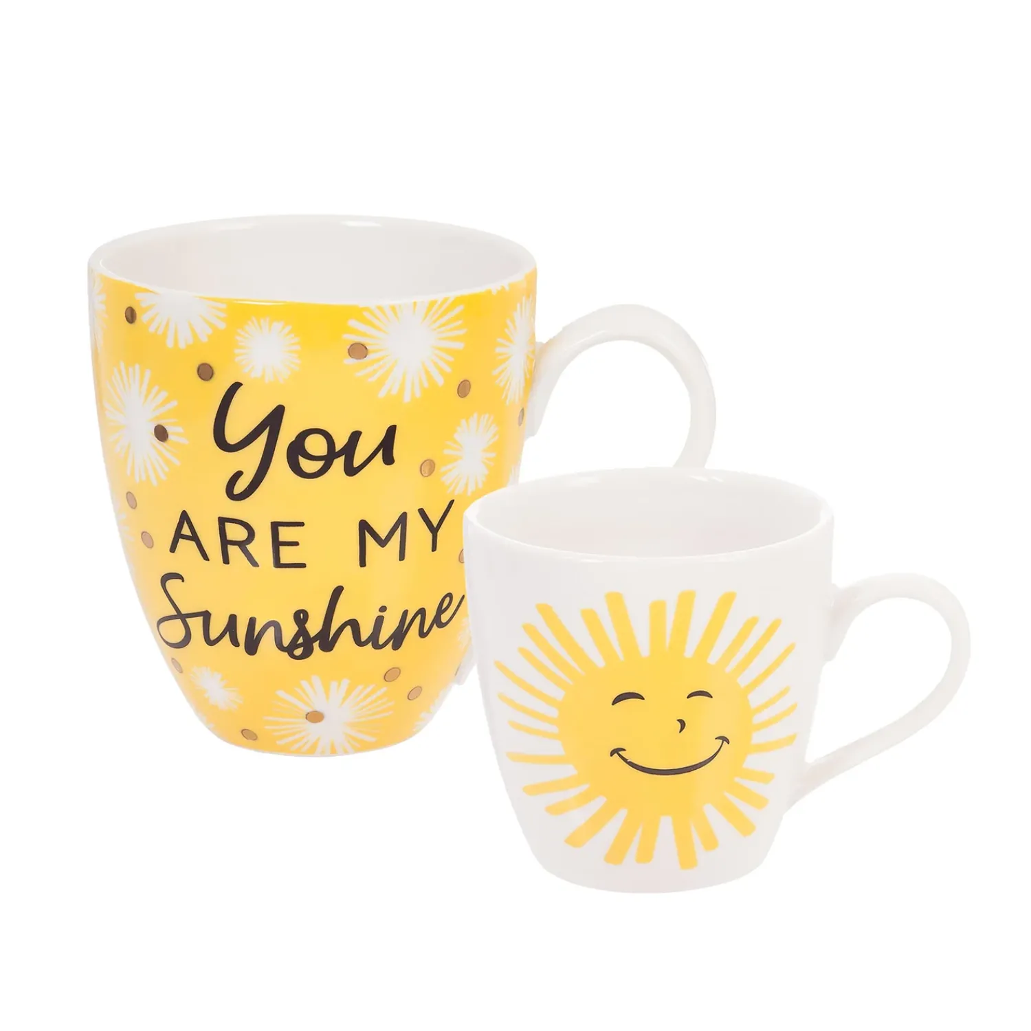Plow & Hearth Coffee & Tea Cups>Mommy and Me Ceramic Cup Gift set, 17 OZ, You are my sunshine