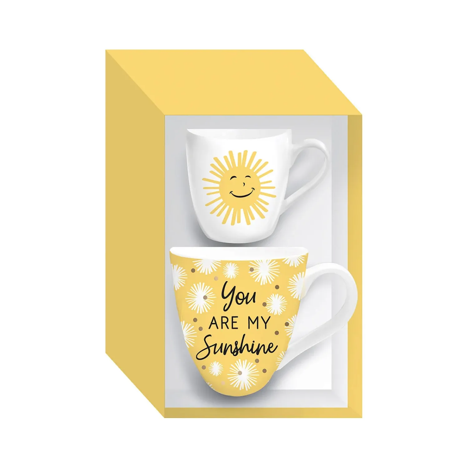 Plow & Hearth Coffee & Tea Cups>Mommy and Me Ceramic Cup Gift set, 17 OZ, You are my sunshine