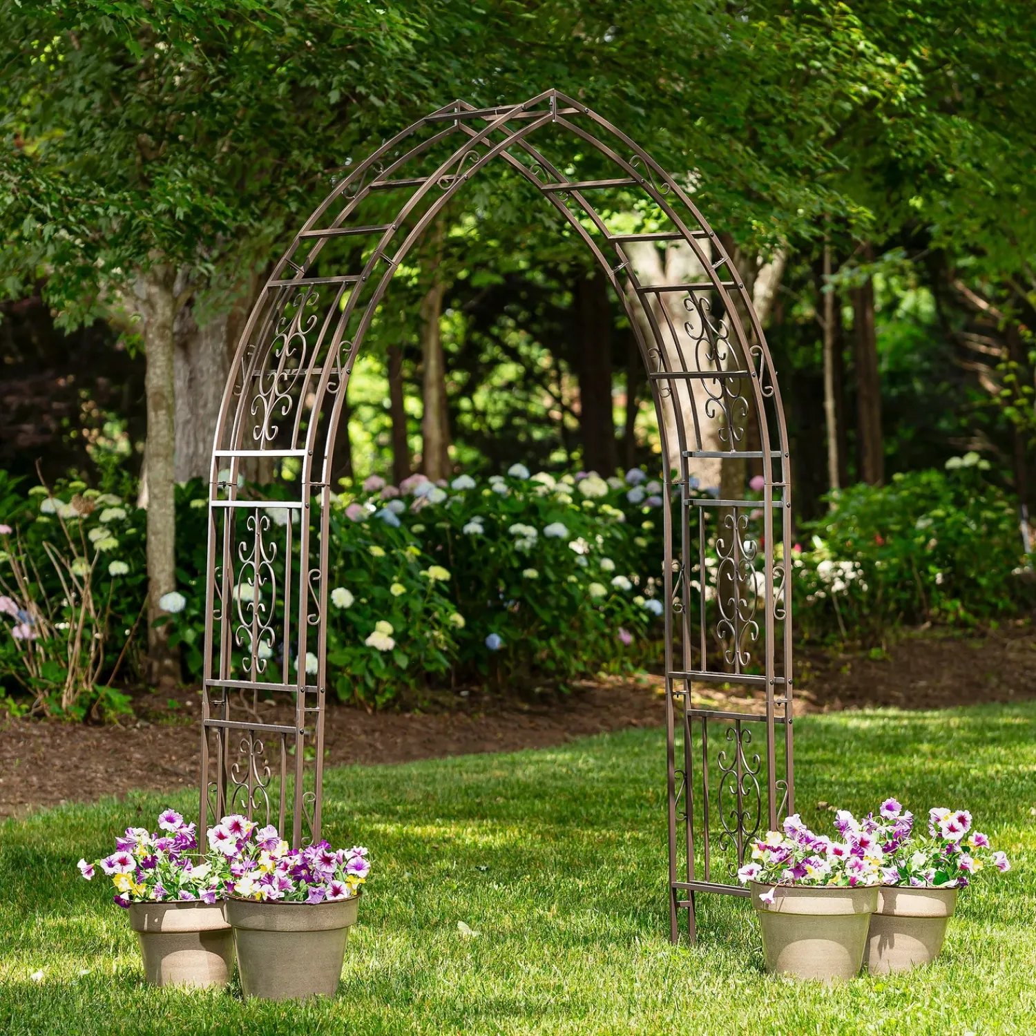 Plow & Hearth Arbors & Trellises>Montebello Metal Triangle Arbor