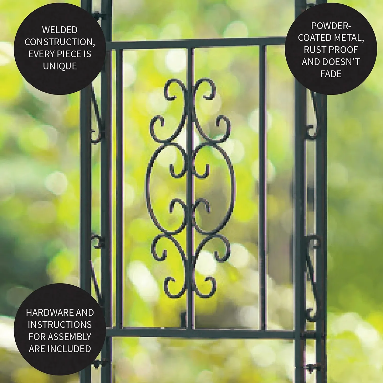 Plow & Hearth Arbors & Trellises>Montebello Scrollwork Metal Garden Arbor