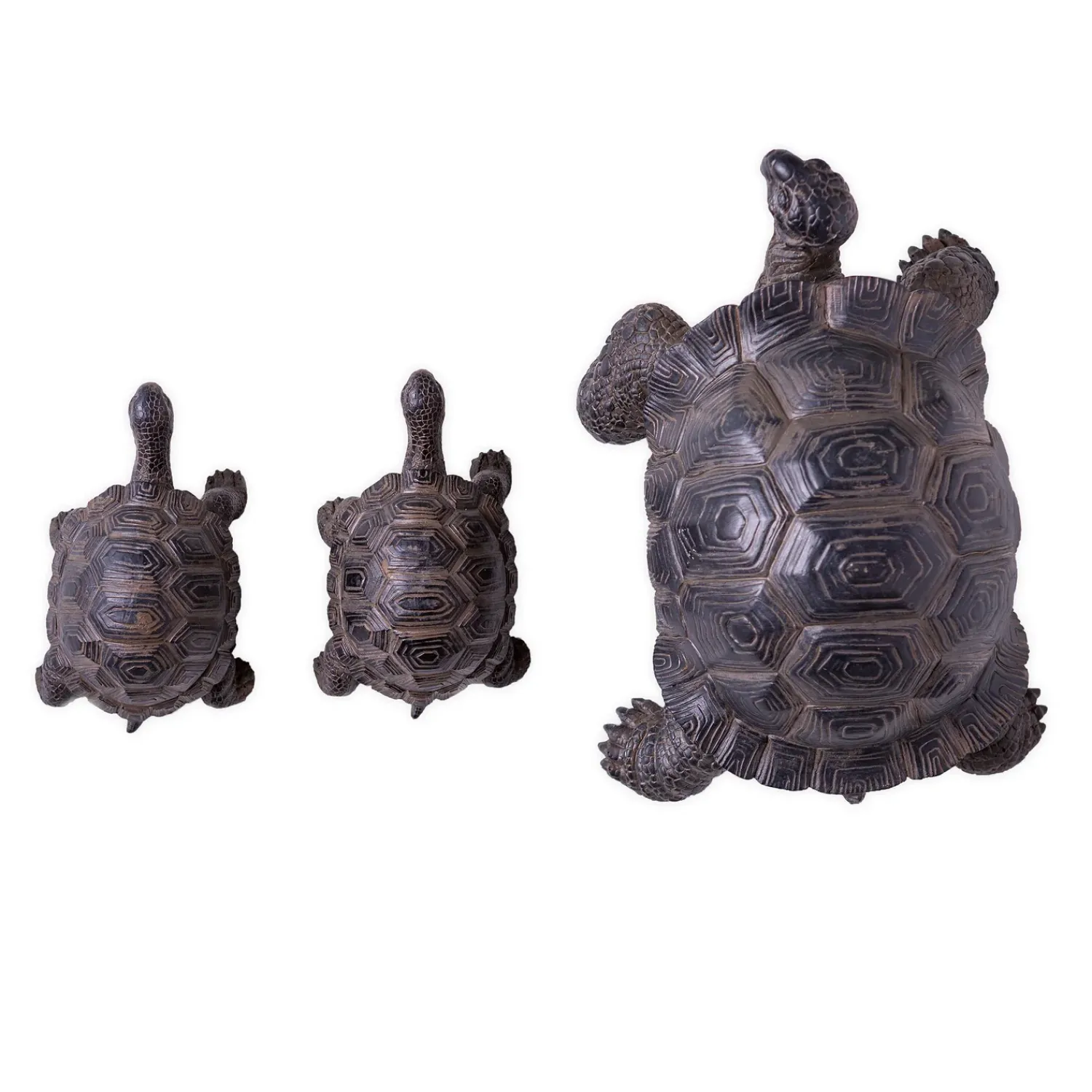 Plow & Hearth Garden Statues>Mother Tortoise with Two Babies Resin Garden Accents