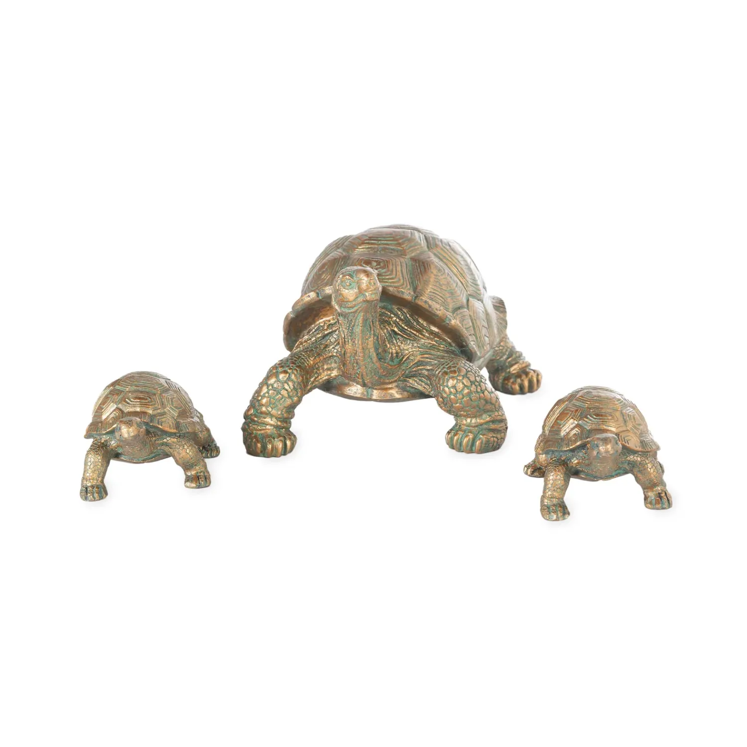 Plow & Hearth Garden Statues>Mother Tortoise with Two Babies Resin Garden Accents