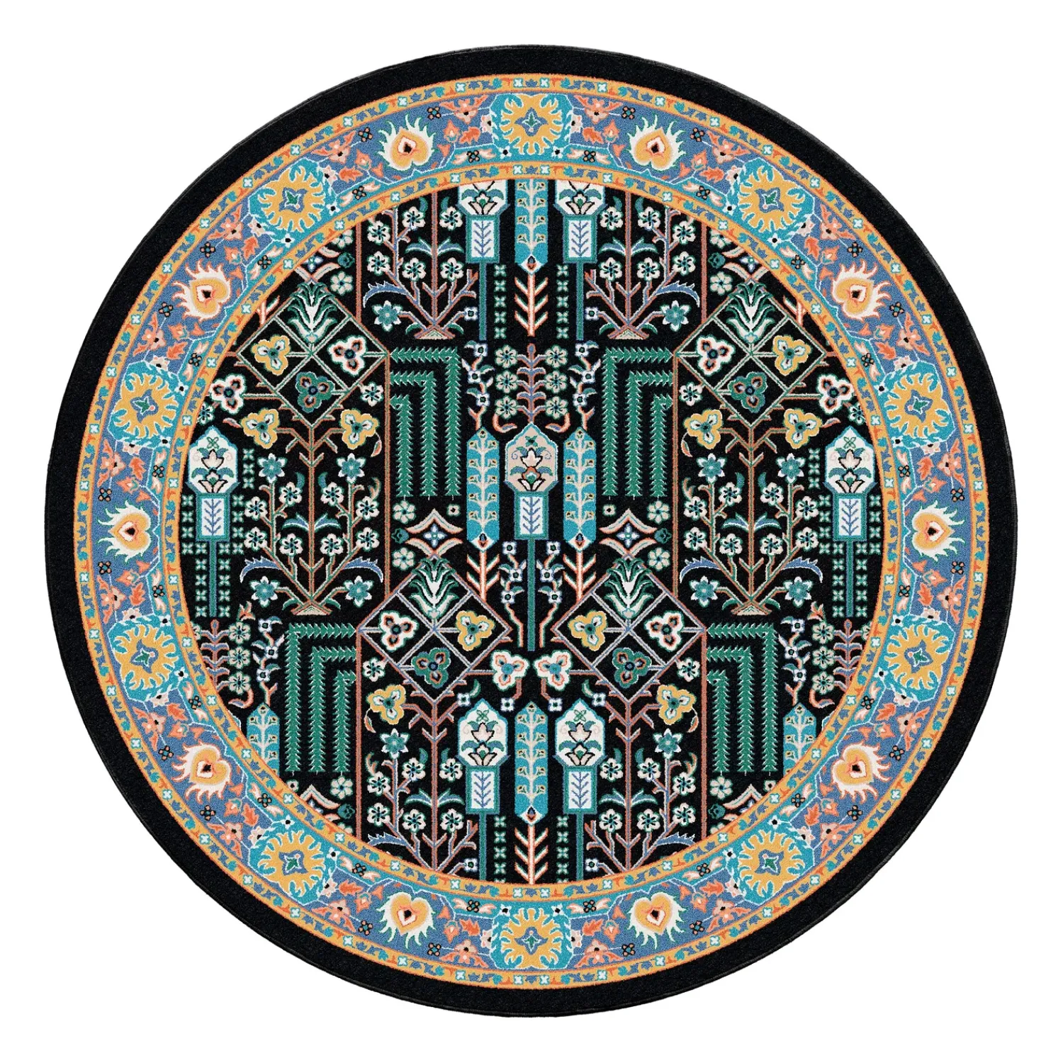 Plow & Hearth Area Rugs>Mount Joy Area Rug With EnduraStran Construction, 7'7" Round