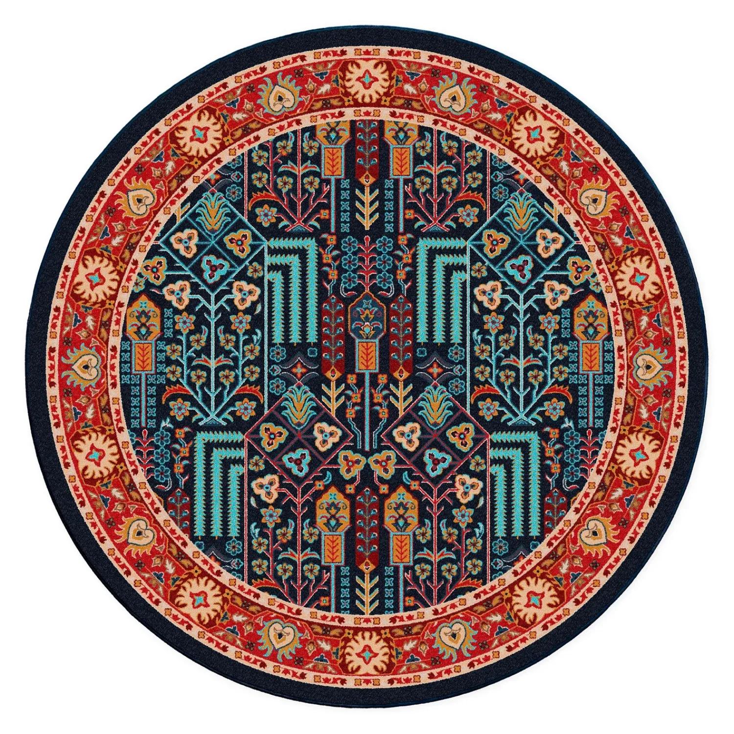 Plow & Hearth Area Rugs>Mount Joy Area Rug With EnduraStran Construction, 7'7" Round
