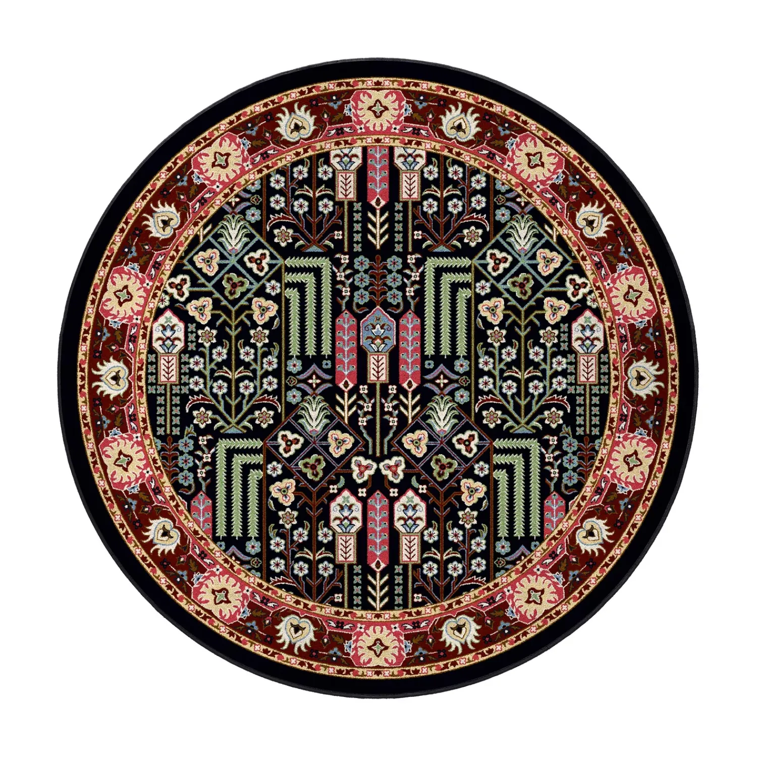 Plow & Hearth Area Rugs>Mount Joy Area Rug With EnduraStran Construction, 7'7" Round