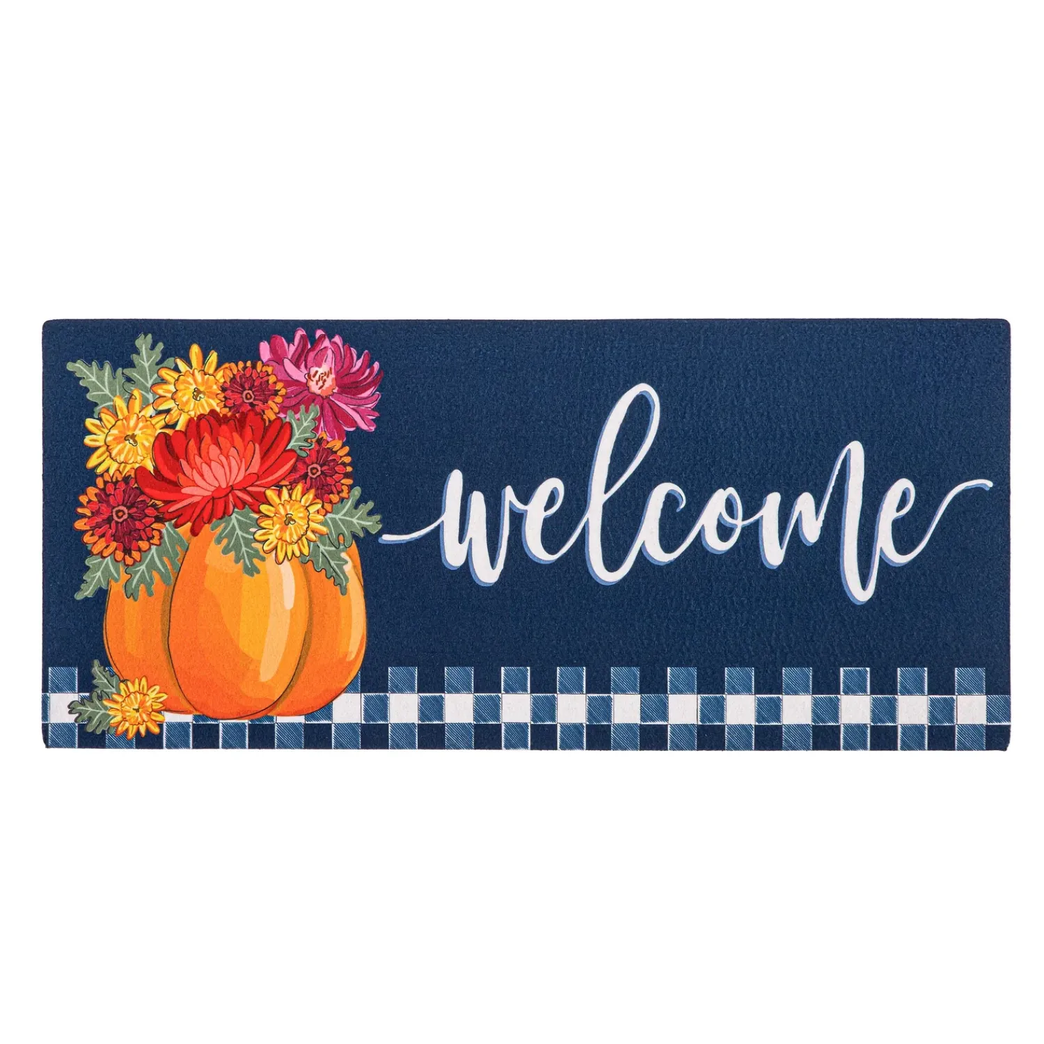 Plow & Hearth Interchangeable Mats>Mums and Pumpkin Sassafras Switch Mat