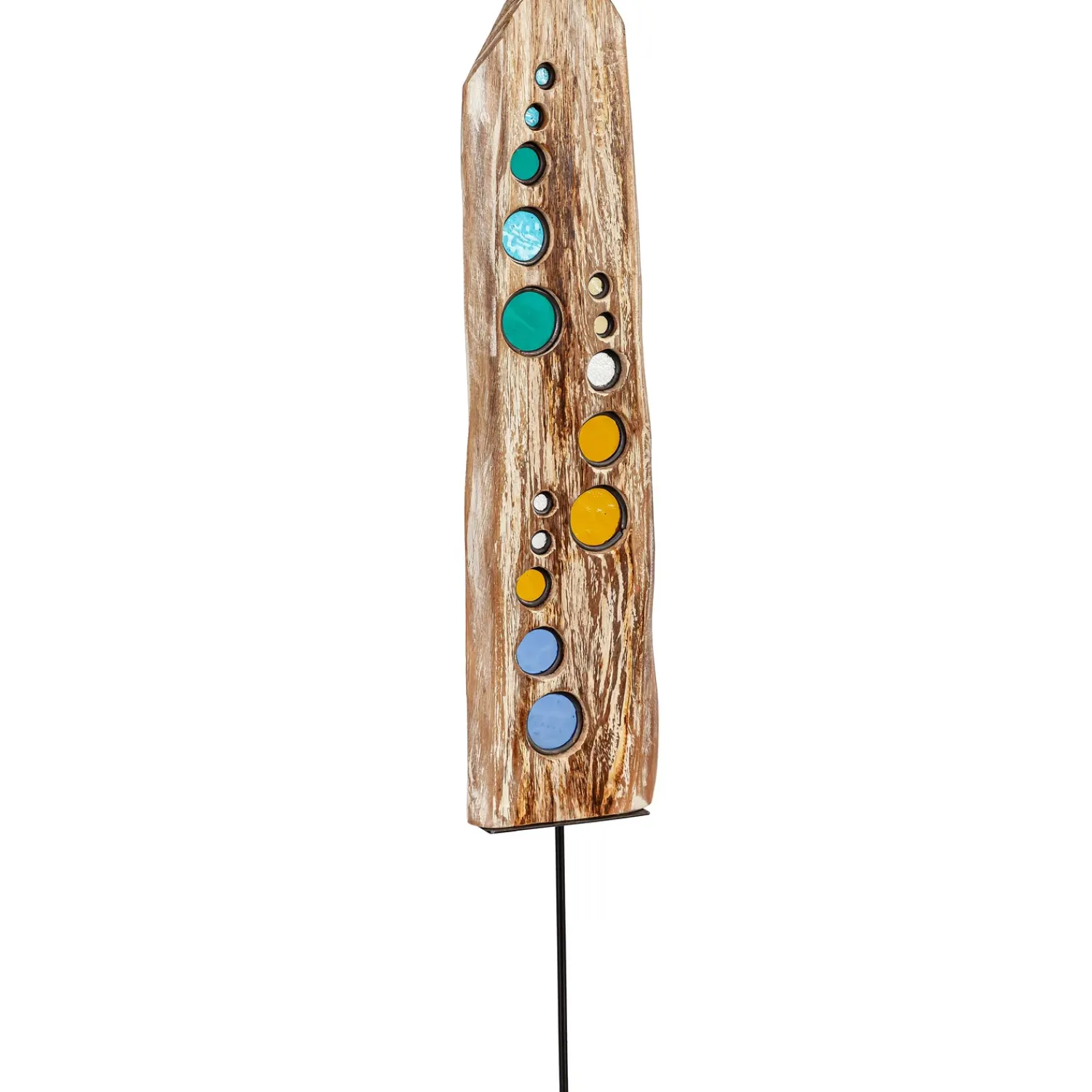 Plow & Hearth Garden Statues|Garden Stakes>Natural Driftwood Colorful Glass Statuary