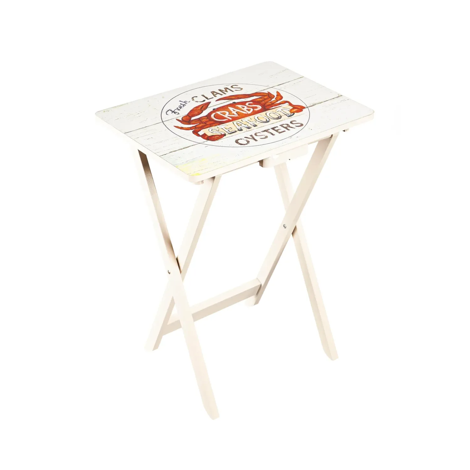 Plow & Hearth Accent Tables>Nautical TV Tray Set With Stand, Set of 4