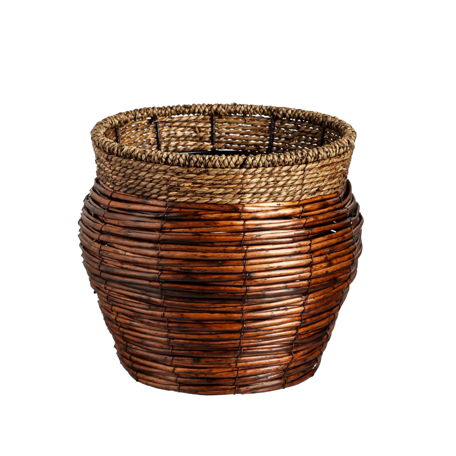 Plow & Hearth Planters & Plant Stands|Planters & Vases>Nested Reed Round Planters, Set of 3