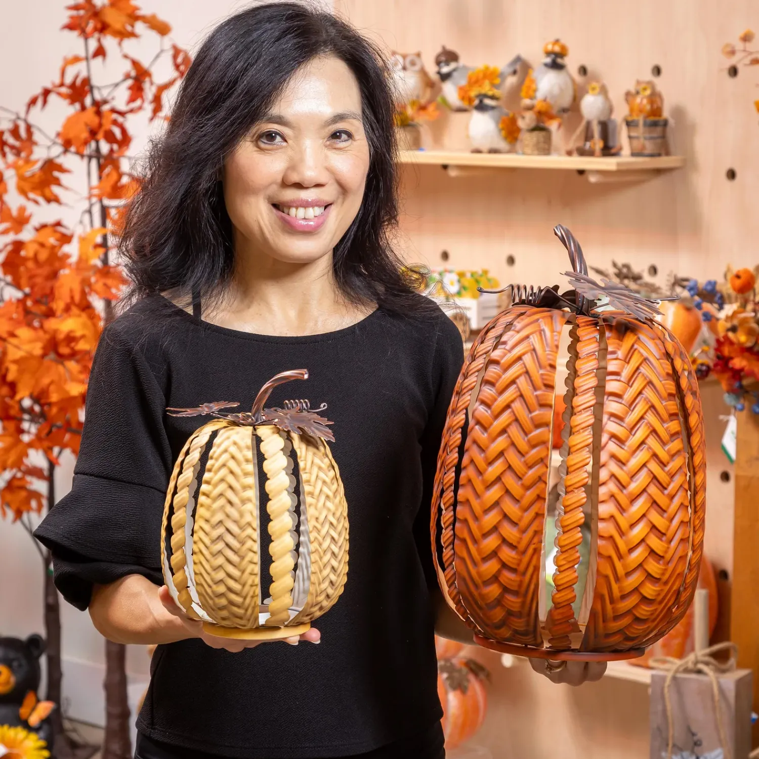 Plow & Hearth Garden Statues>Nesting Pumpkins Statue, 16"H, Set