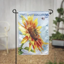 Plow & Hearth Garden Flags>New Morning Sunflower Lustre Garden Flag